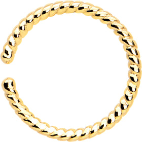 14k Yellow Gold Bendable Nose Hoop 20G 5/16 Twisted