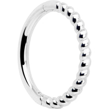 14k Solid White Gold Hinged Segment Ring Forward Facing Twisted 18G 5/16