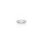 Solid 14k White Gold Cubic Zirconia Eternity Toe Ring - Size 4.5