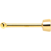Solid 14k Yellow Gold 1.5mm Cubic Zirconia Nose Bone