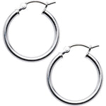 925 Sterling Silver 1/2 Inch Hoop Earrings