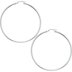 925 Sterling Silver 2 Inch Hoop Earrings