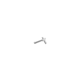 Solid 14K White Gold Cross Nose Bone