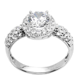 Sterling Silver Round Cubic Zirconia Ring -1.23 ct tw