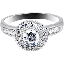 Sterling Silver Round Cubic Zirconia Ring -.80 ct tw