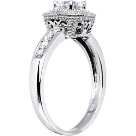 Sterling Silver Round Cubic Zirconia Ring -.80 ct tw