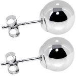 14k White Gold 7mm Ball Earrings