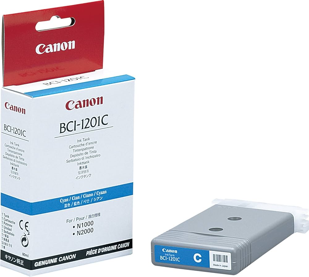 New, Pre-Owned - Canon BCI-1201 Cyan Standard-Yield Ink Cartridge, BCI-1201C