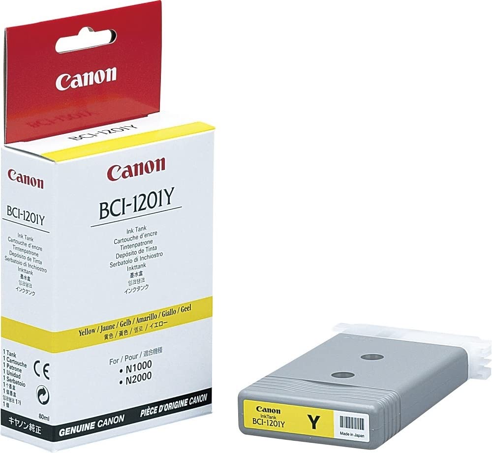 New, Pre-Owned - Canon BCI-1201 Yellow Standard-Yield Ink Cartridge, BCI-1201Y