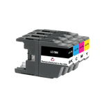U.S. Remanufactured for Brother LC75 1 Black /  3 Color Ink Cartridges 4-pack