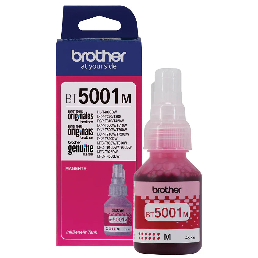 New, Pre-Owned - Brother BT5001 High Yield Magenta ink bottle