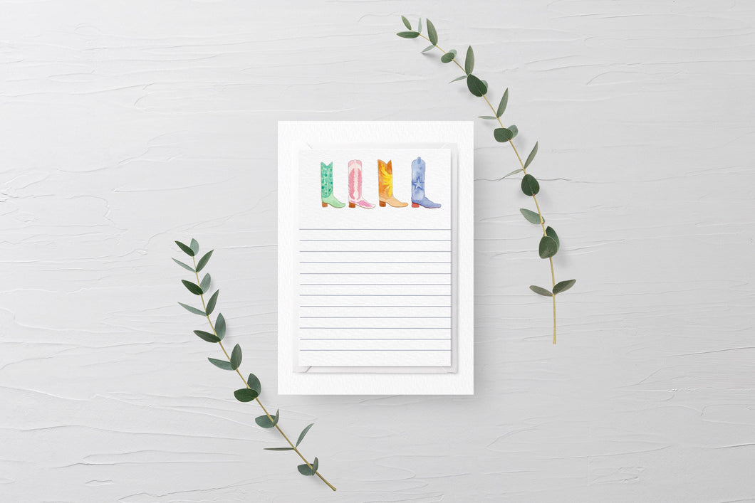 Cowboy Boots Notepad