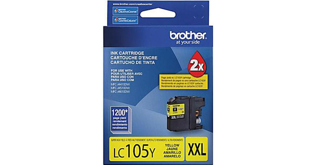 New, Pre-Owned - Brother LC105XXL Yellow Ink Cartridge