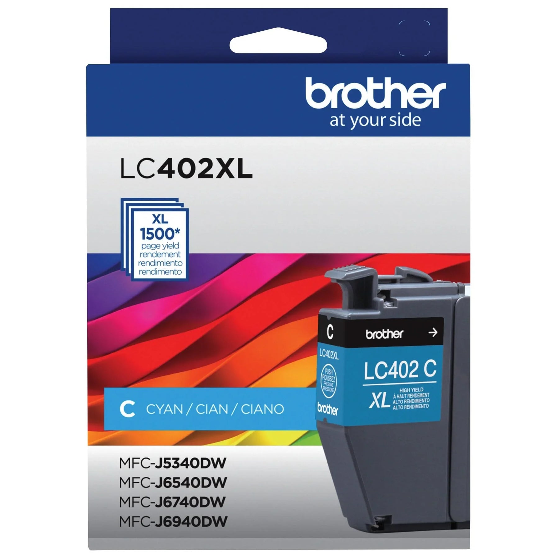 New, Pre-Owned - Brother LC402XLC High Yield Cyan Ink Cartridge