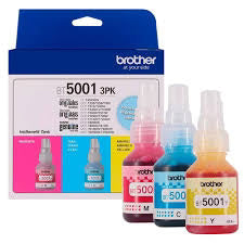 New, Pre-Owned - Brother BT5001 High Yield Tri-Colour ink bottle-3 Pack