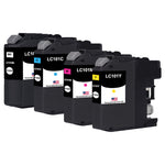 U.S. Remanufactured for Brother LC101BK Black / 3 Color 4-Pack Ink Cartridges