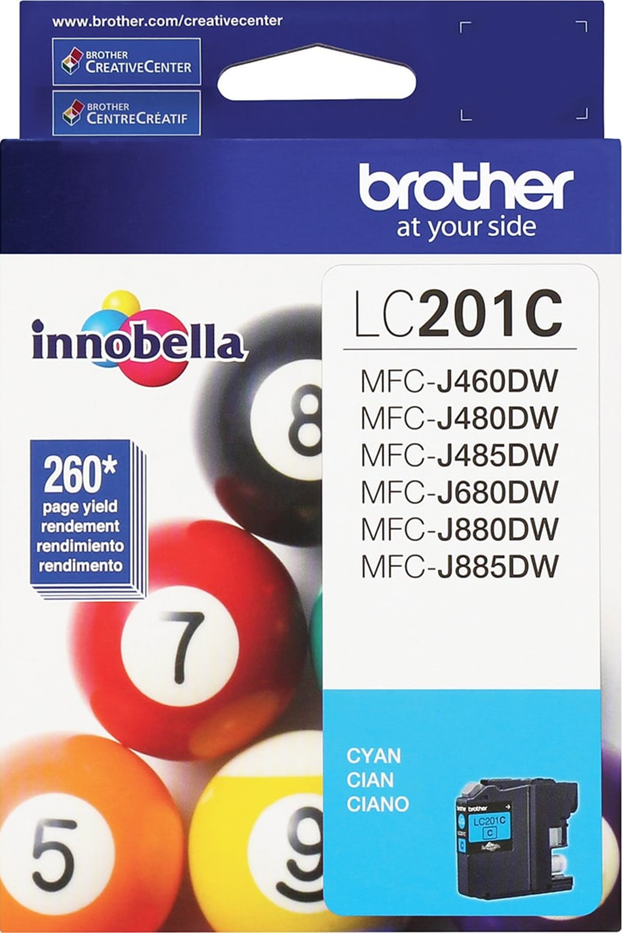 New, Pre-Owned - Brother LC201 Cyan Ink Cartridges