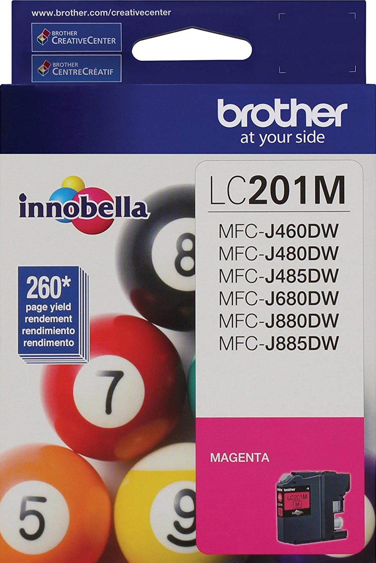 New, Pre-Owned - Brother LC201 Magenta Ink Cartridges