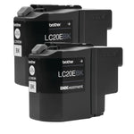 New, Pre-Owned - Brother LC209XXL Extra High Yield Black Ink Cartridge-Pack-2