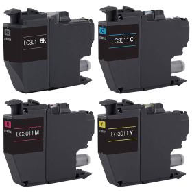 New, Pre-Owned - Brother LC3011 Standard Yield Tri-Colour Ink Cartridge-4-Pack