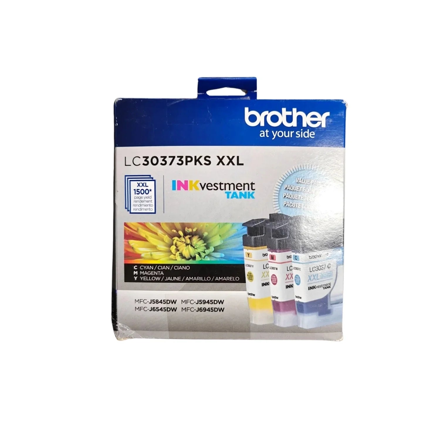 New, Pre-Owned - Brother LC3037XXL Extra High Yield Tri-Color Ink Cartridge-Pack-3