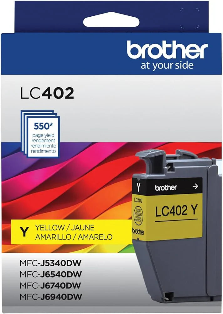New, Pre-Owned - Brother LC402Y Standard Yield Yellow Ink Cartridge