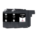 U.S. Remanufactured for Brother LC109BK XXL Super High Yield Black Twin Pack Ink Cartridges