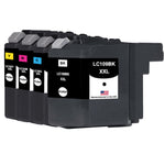 U.S. Remanufactured for Brother LC109BK XXL Black / LC105 XXL 3 Color Super High Yield 4-Pack Ink Cartridges