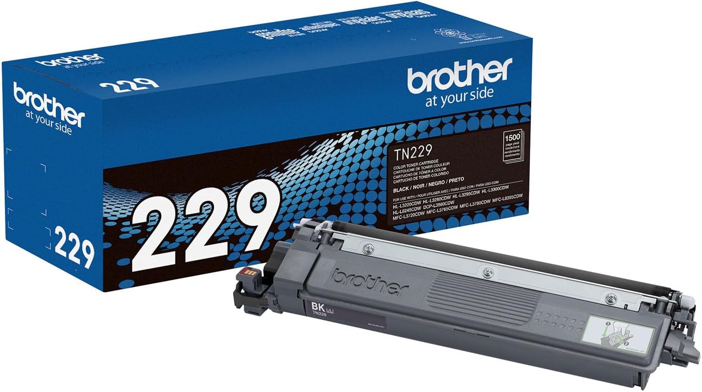 New, Pre-Owned - Brother TN-229 Standard Yield Black Toner Cartridge, TN229BK