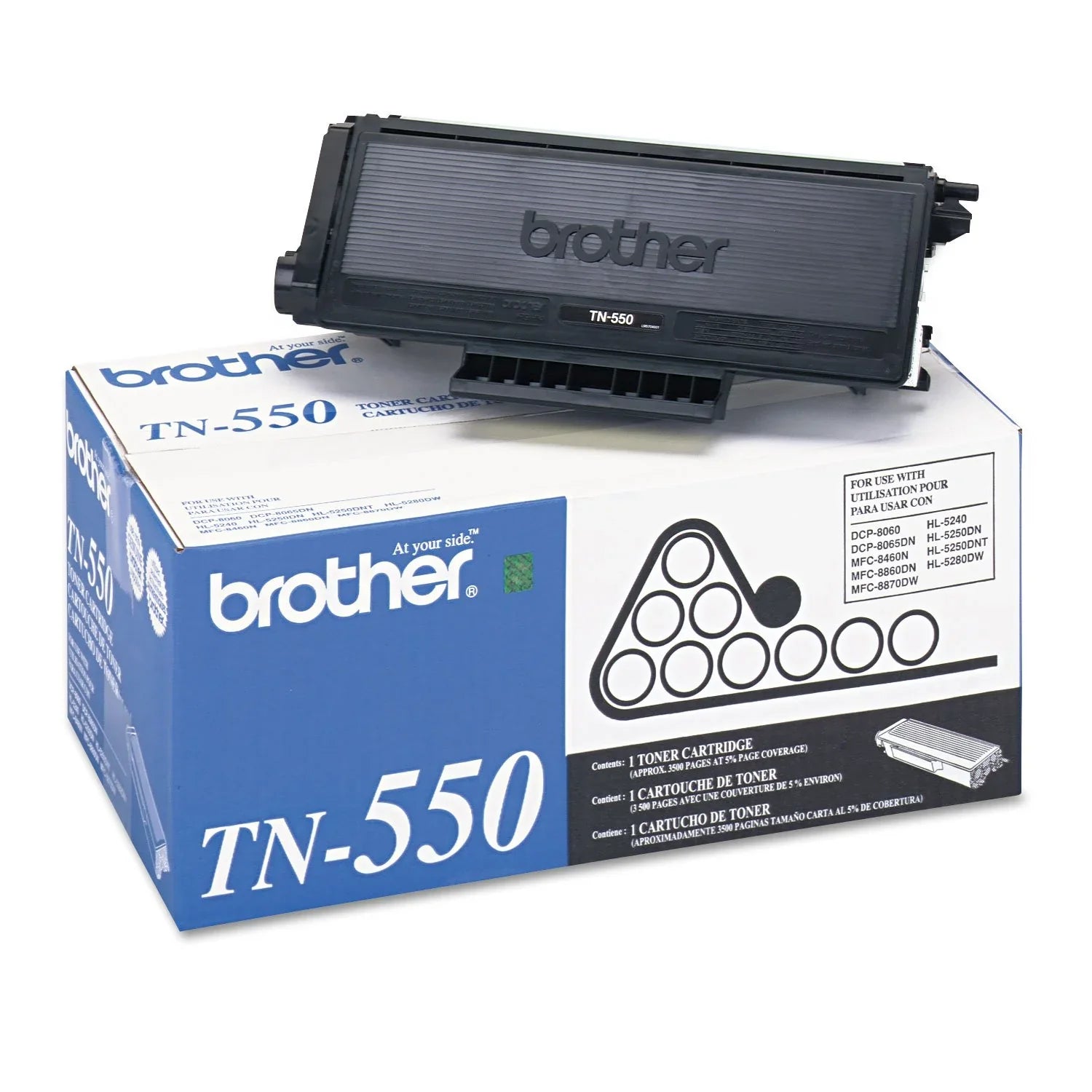 New, Pre-Owned - Brother (TN550) Standard-Yield Black Toner Cartridge, TN-550