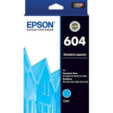 New, Pre-Owned - Epson 604 Standard Yield Cyan Ink Cartridge,  C13T10G24010