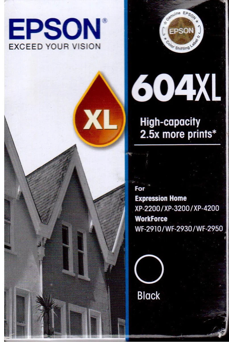 New, Pre-Owned - Epson 604XL High Yield Black Ink Cartridge, C13T10H14010