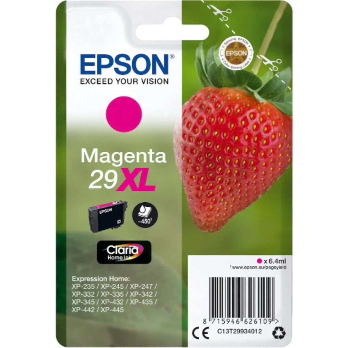 New, Pre-Owned - Epson 29XL Magenta Ink Cartridge, C13T299340