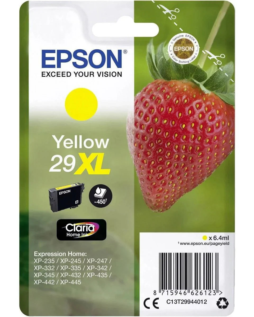 New, Pre-Owned - Epson 29XL Yellow Ink Cartridge, C13T299440