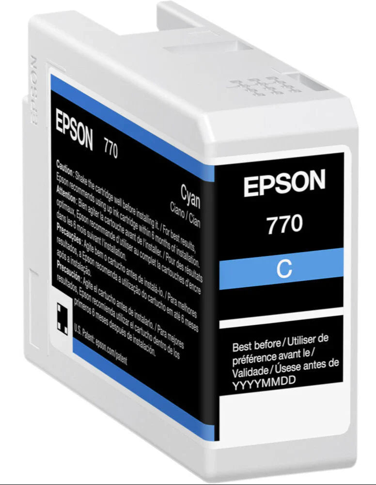 New, Pre-Owned - Epson 770 25ml UltraChrome Cyan Ink Cartridge, T770220
