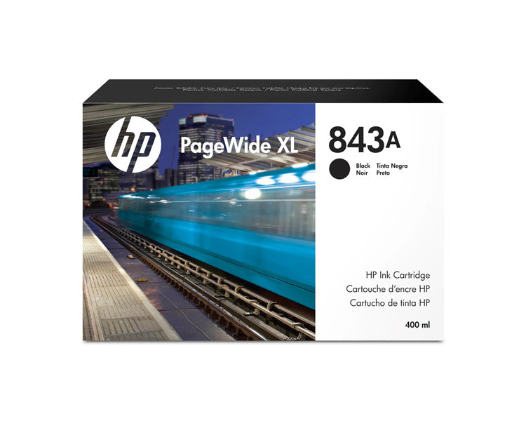 New, Pre-Owned - HP 843A 400ml PageWide XL Black Ink Cartridge, C1Q57A