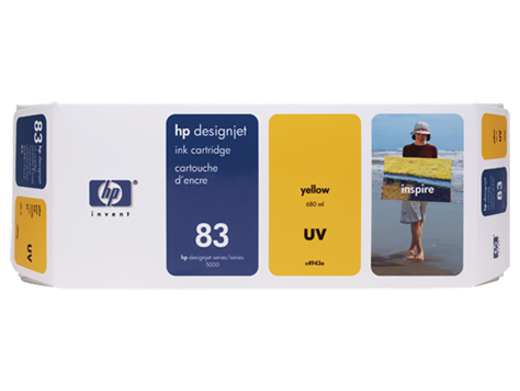 New, Pre-Owned - HP 83 UV 680-ml (C4943A) Yellow Ink Cartridge