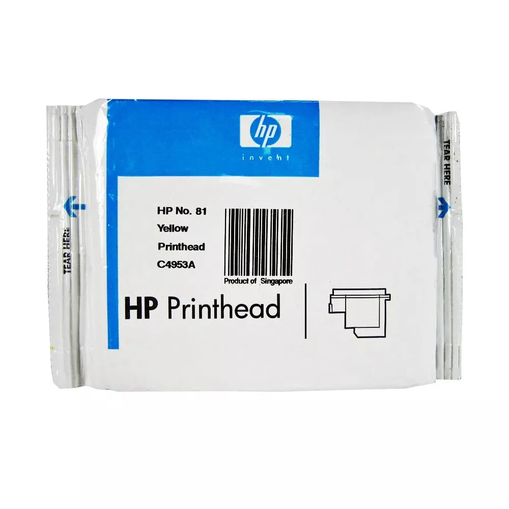 New, Pre-Owned - HP 81 Yellow Printhead ONLY DesignJet Ink Cartridge, C4953A