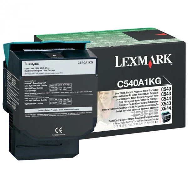 New, Pre-Owned - Lexmark Black Return Program Toner Cartridge, C540A1KG
