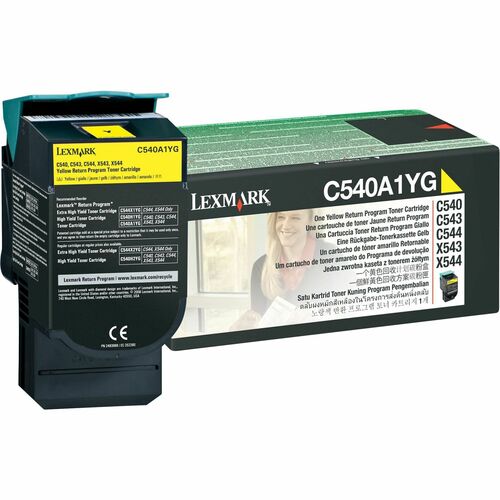 New, Pre-Owned - Lexmark Yellow Return Program Toner Cartridge,  C540A1YG