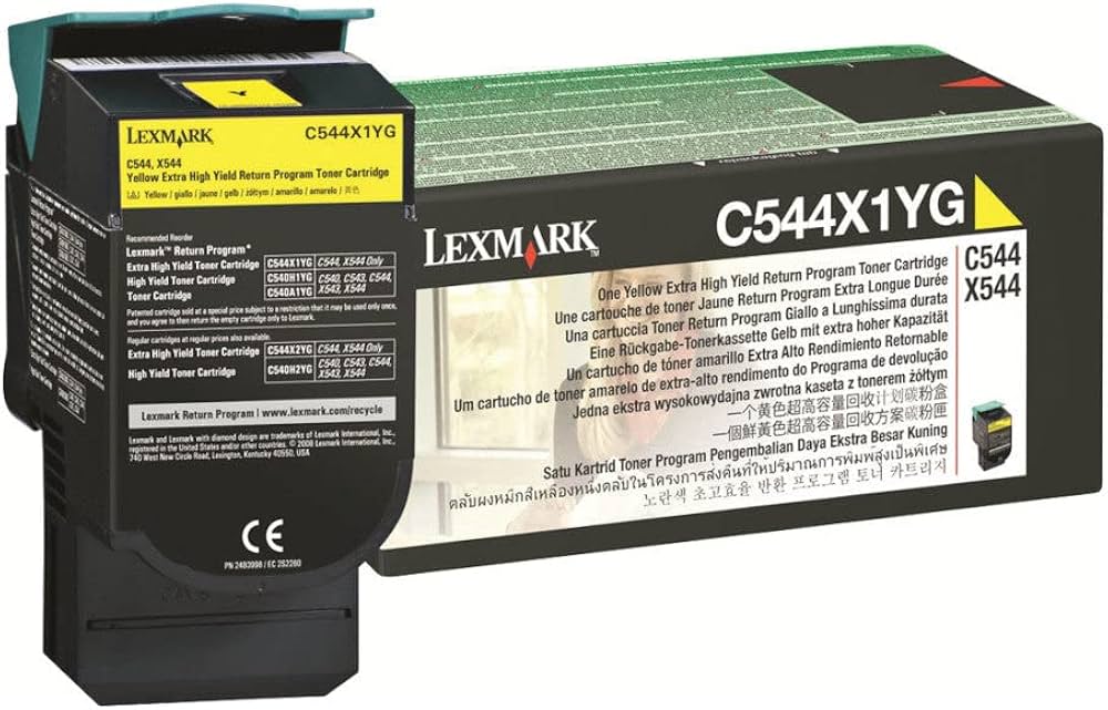 New, Pre-Owned - Lexmark C544X1YG Extra High Yield Yellow Toner Cartridge
