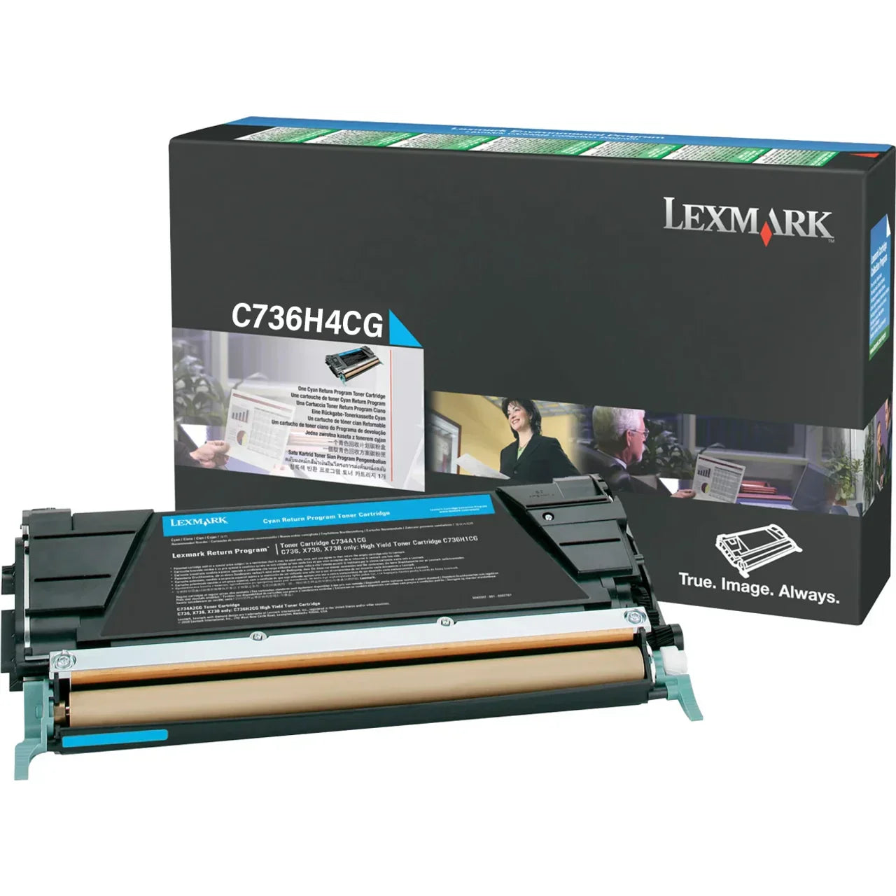 New, Pre-Owned - Lexmark C736H4CG High Yield Cyan Toner Cartridge