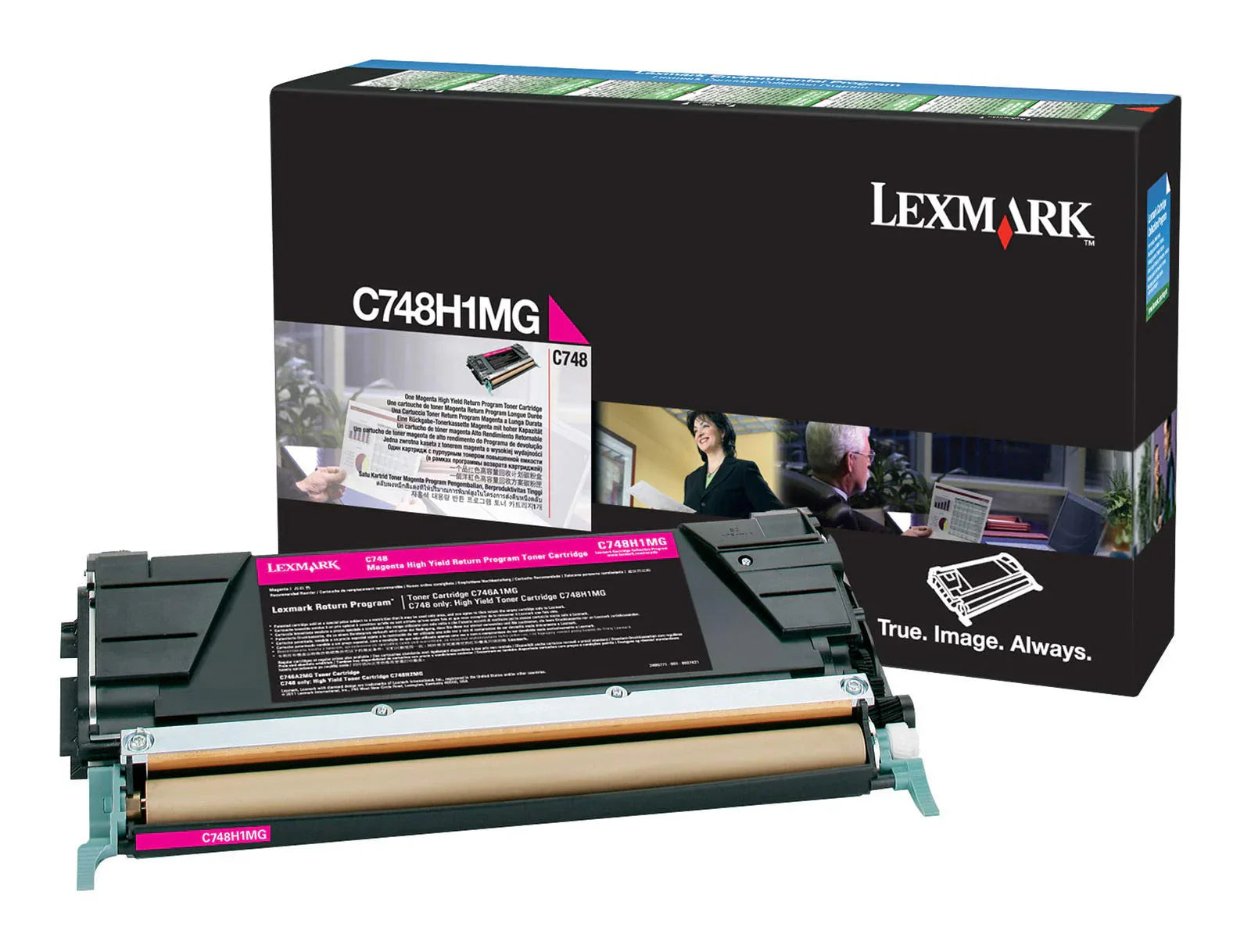 New, Pre-Owned - Lexmark C748H1MG High Yield Magenta Return Program Toner Cartridge