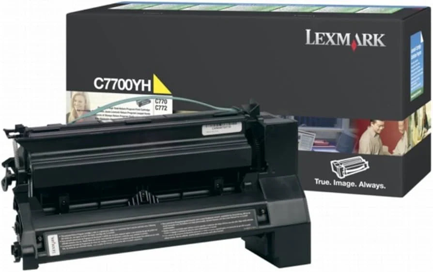 New, Pre-Owned - Lexmark C7700YH High Yield Yellow Toner Cartridge