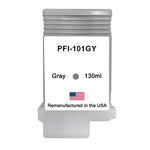 U.S. Remanufactured for Canon PFI-101GY 130ml Gray Ink Cartridge