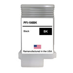 U.S. Remanufactured for Canon PFI-106BK 130ml Black Ink Cartridge