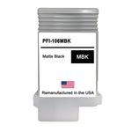 U.S. Remanufactured for Canon PFI-106MBK 130ml Matte Black Ink Cartridge