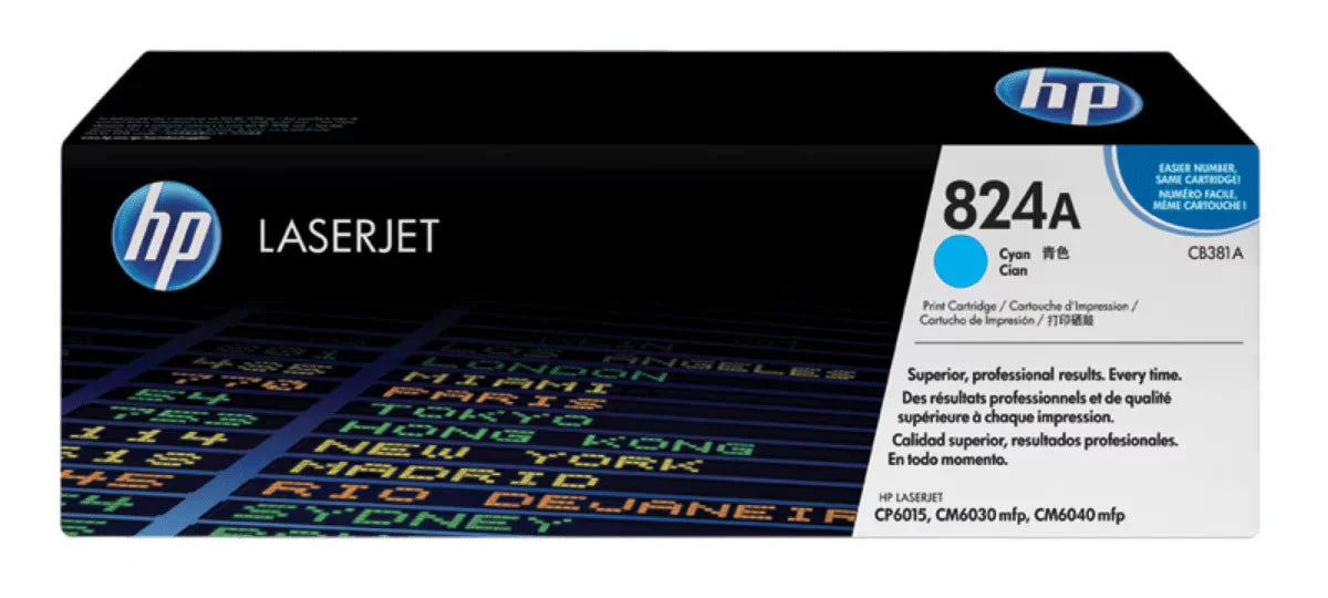 New, Pre-Owned - HP 824A Standard Yield Cyan Toner Cartridge, CB381A