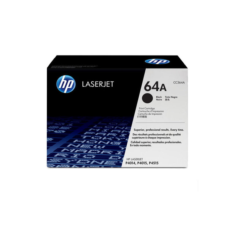 New, Pre-Owned - HP 64A High Yield Black LaserJet Toner Cartridge, CC364A