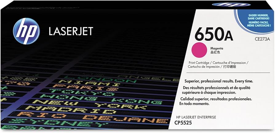 New, Pre-Owned - HP 650A Standard-Yield Magenta Laser Toner Cartridge, CE273A